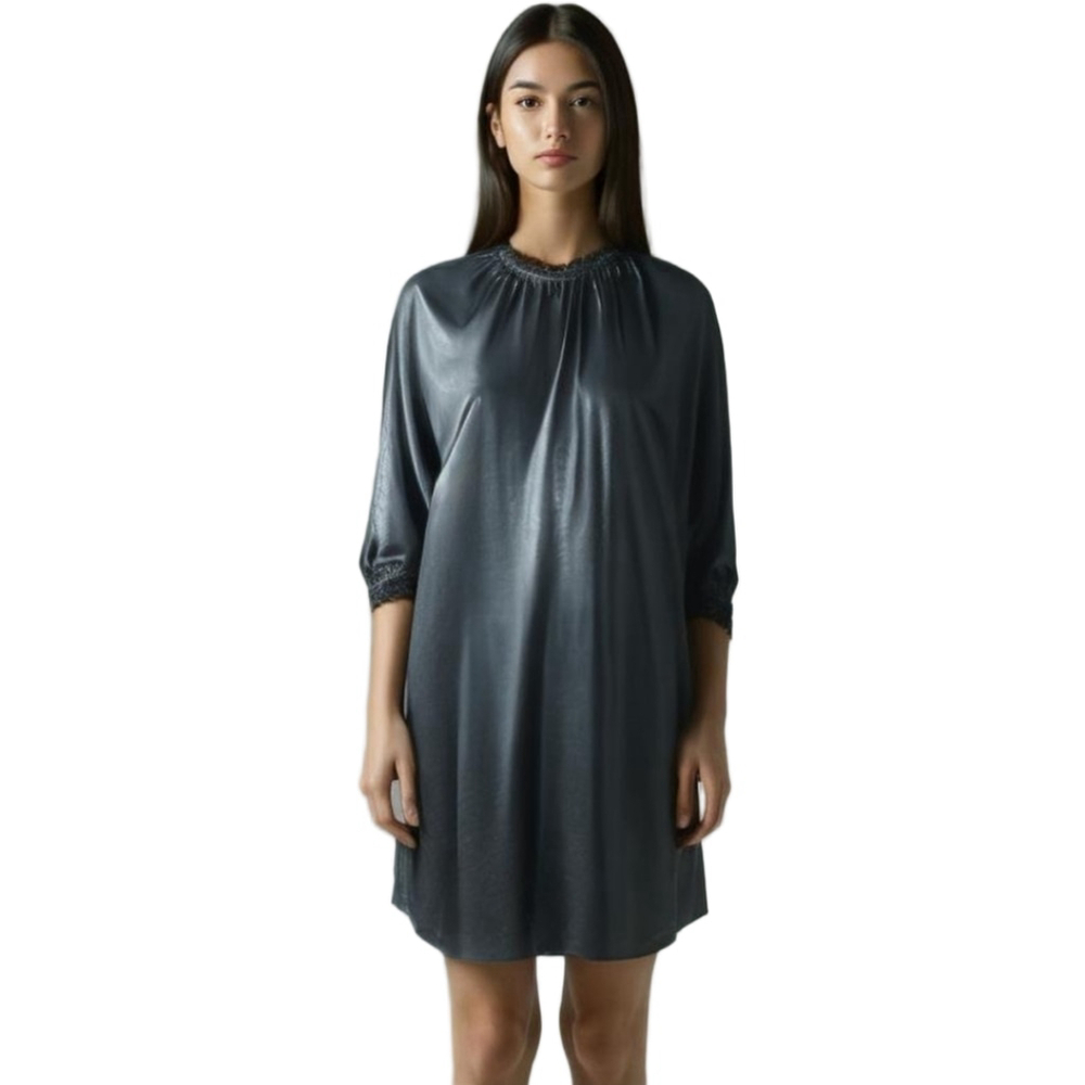 Max Studio Black Silk Blend Dress Large